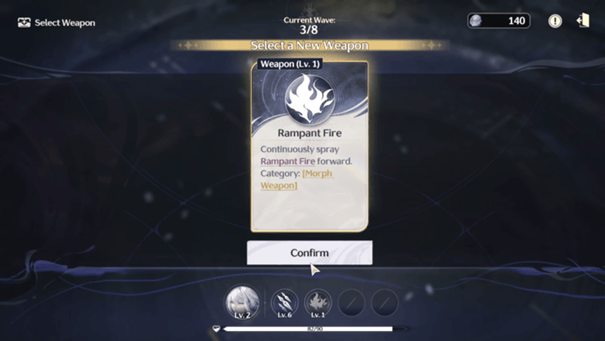 Secondary WeapoSecondary Weapons will become available during the mid-stage phase.