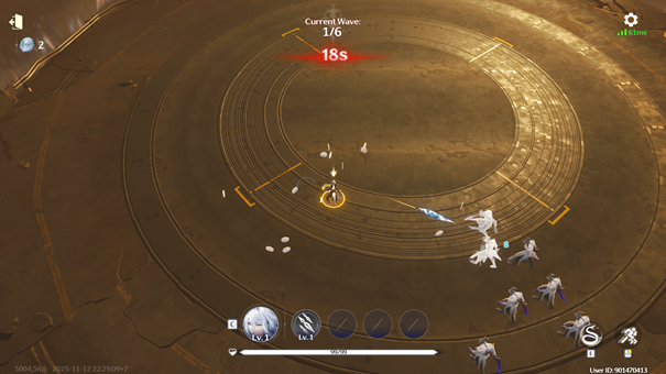 Defeating enemies will drop Enhancement Modules — collect them to upgrade your weapons.