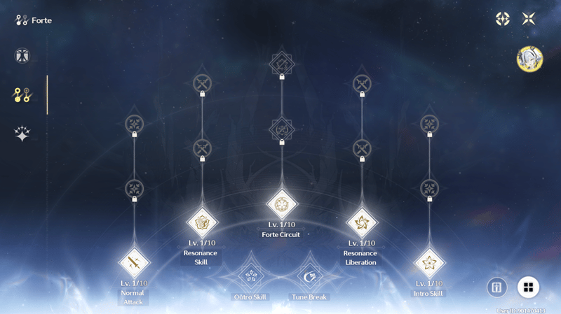 Zhezhi skill tree in Wuthering Waves