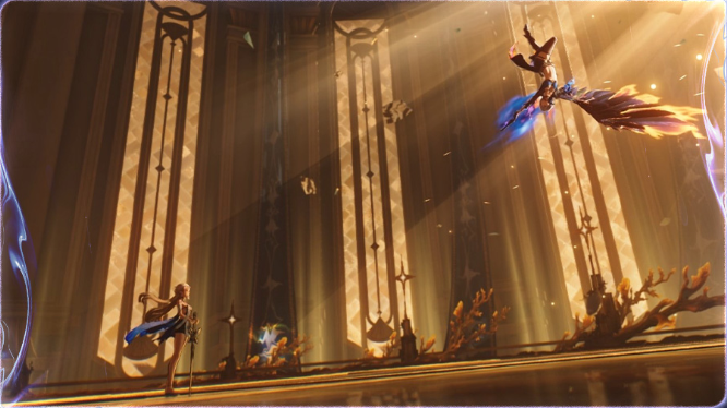 Wuthering Waves 2.7 main quest battle between Cartethyia and Galbrena