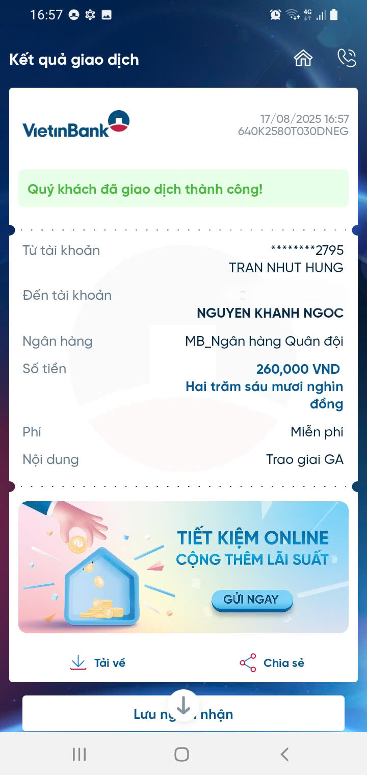Image showing successful transaction for WWPlus reward distribution