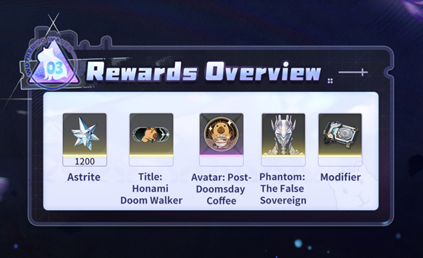 The event rewards.