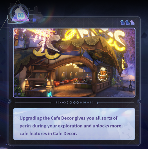 A brief gameplay preview of the event: freely decorating your own Café.