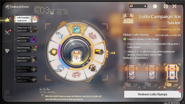 Complete the assigned missions to claim your rewards.