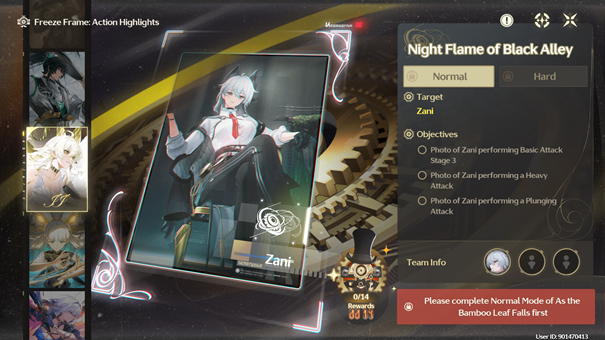 Use the camera tool to capture Zani’s moments.