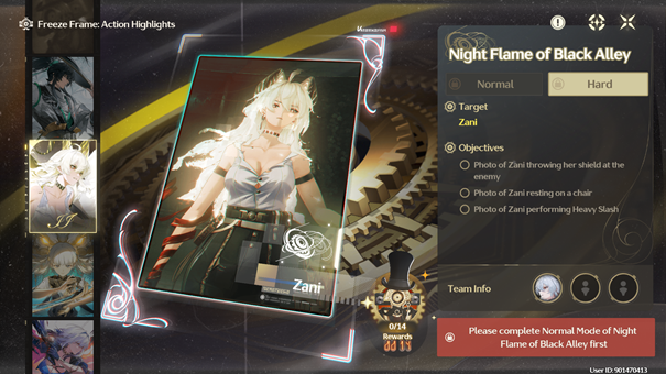 Use the camera tool to capture Zani’s moments.