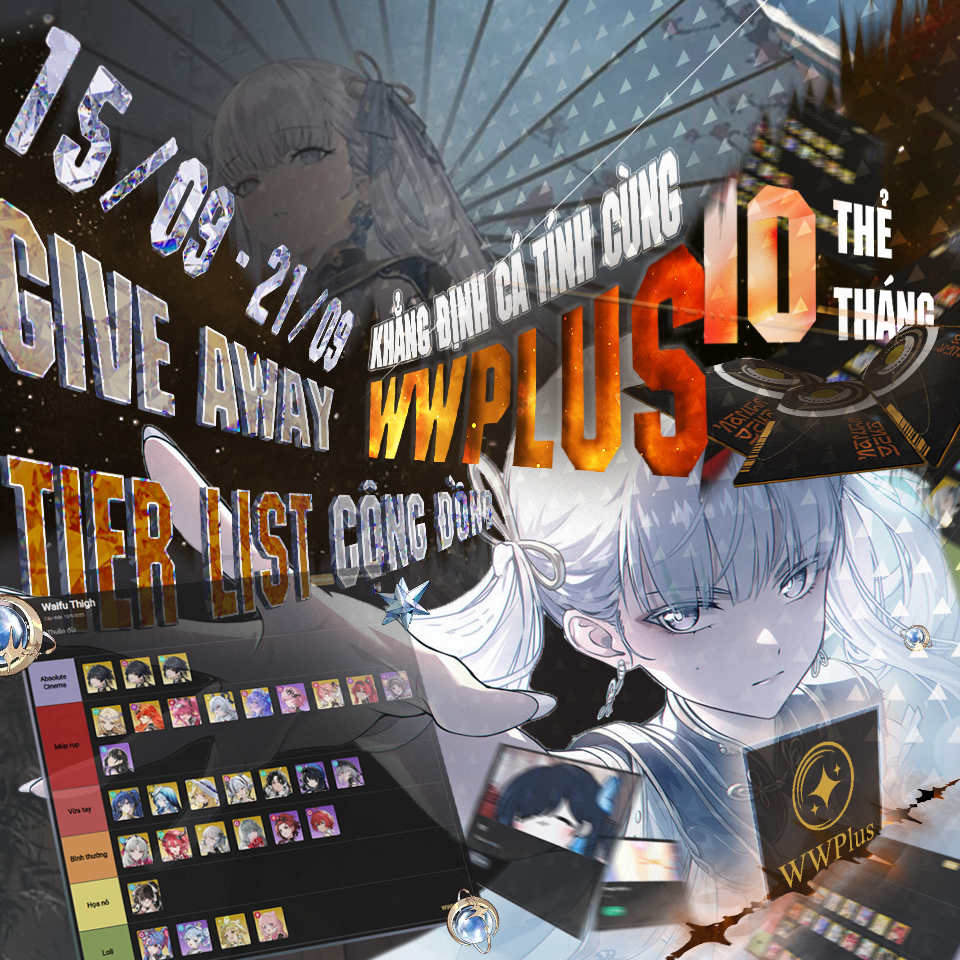 WWPlus Community Tier List Giveaway Event – 10 Monthly Card Rewards (15/09 – 24/09)