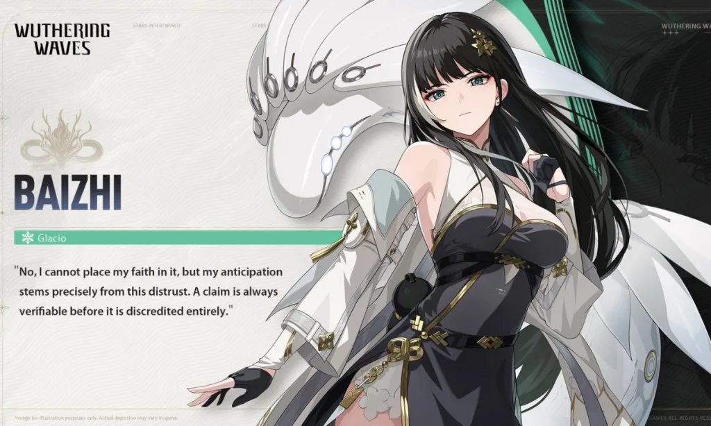 Baizhi character sheet in Wuthering Waves build guide