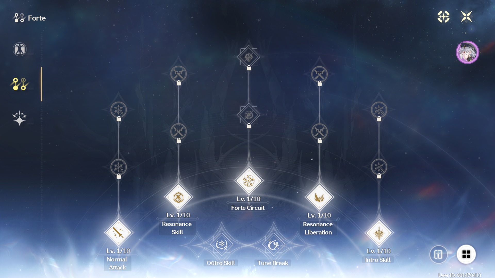 Sanhua skill tree in Wuthering Waves