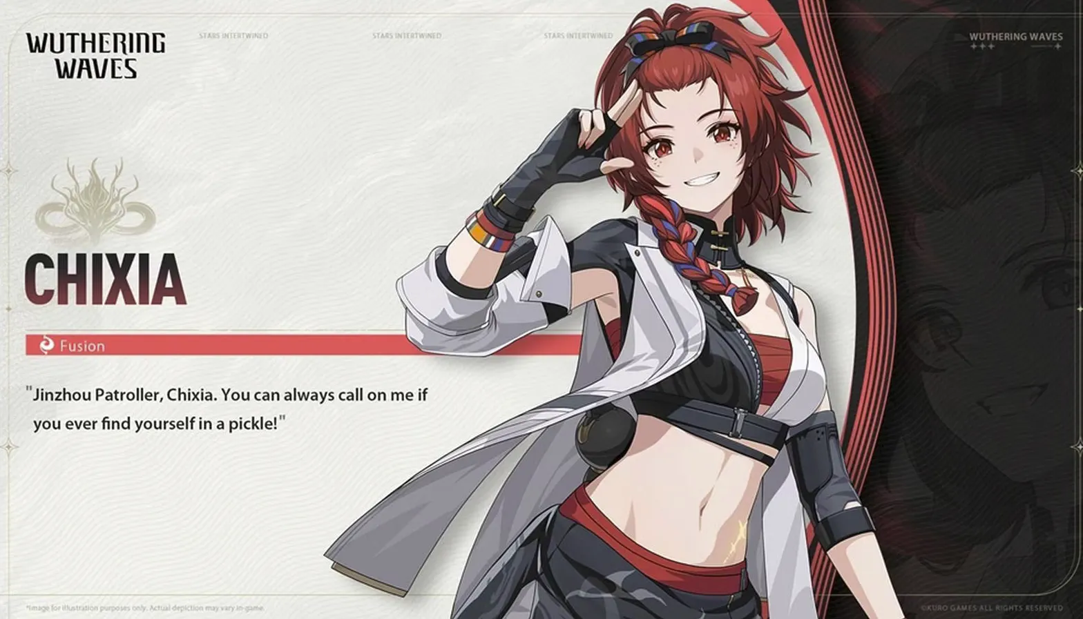 Chixia character sheet in Wuthering Waves build guide