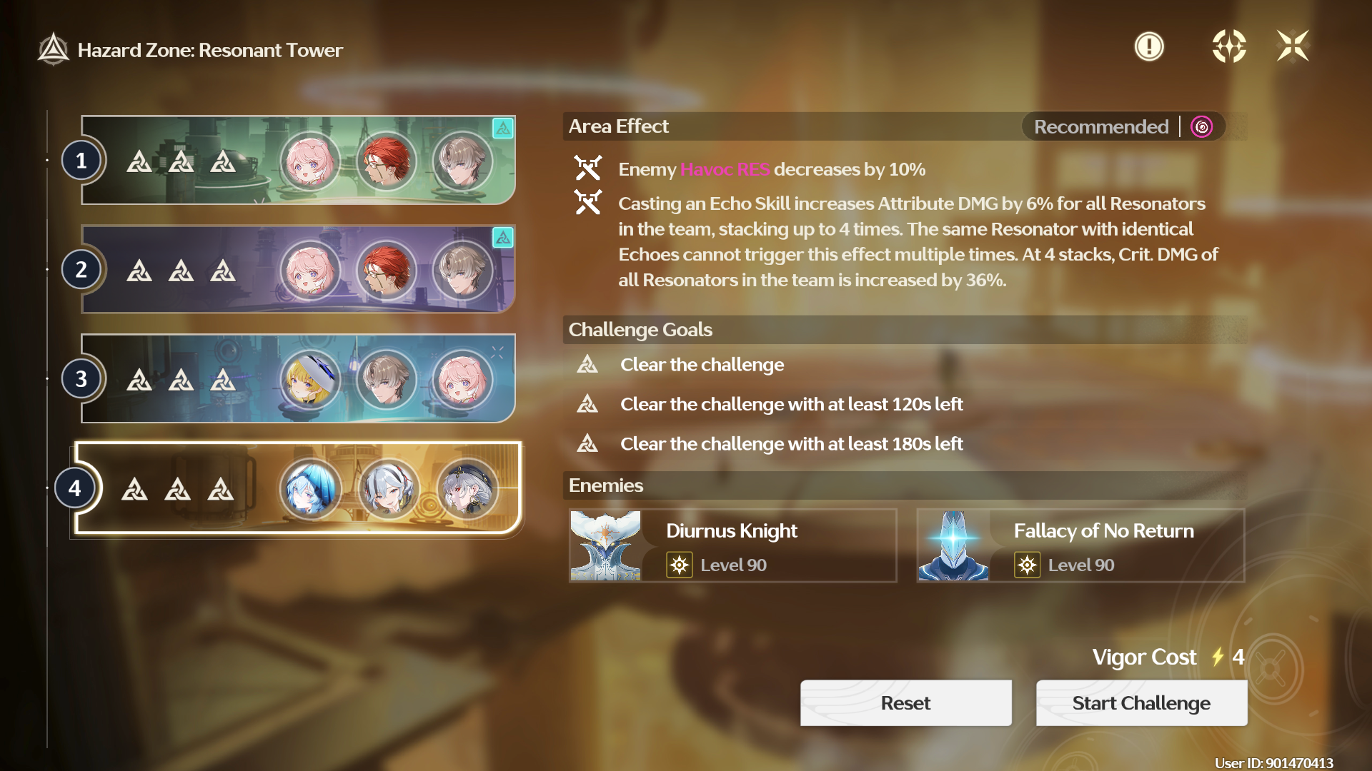 Resonant Tower Hazard Zone in Tower of Adversity Season 30