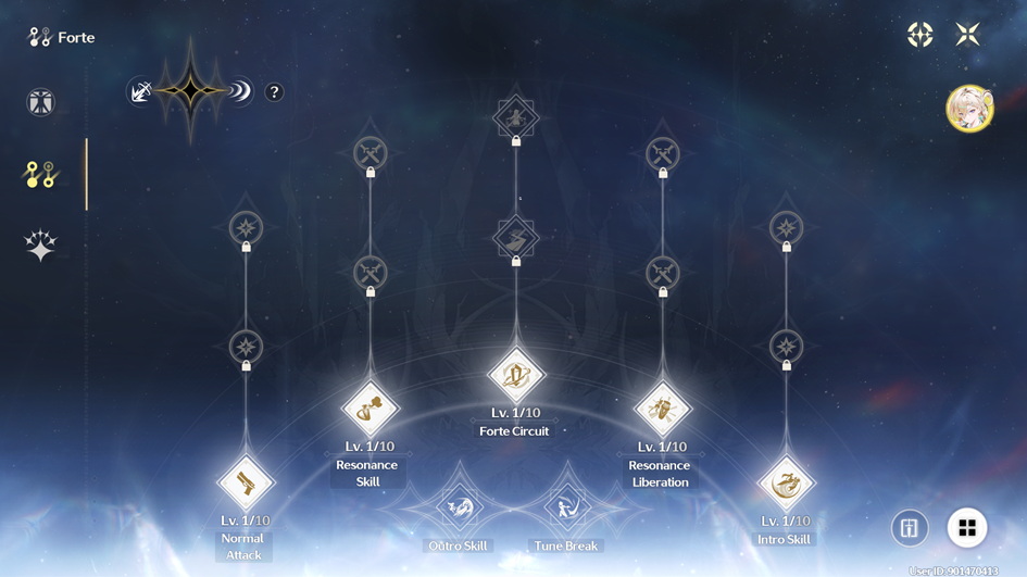 Lynae skill tree in Wuthering Waves