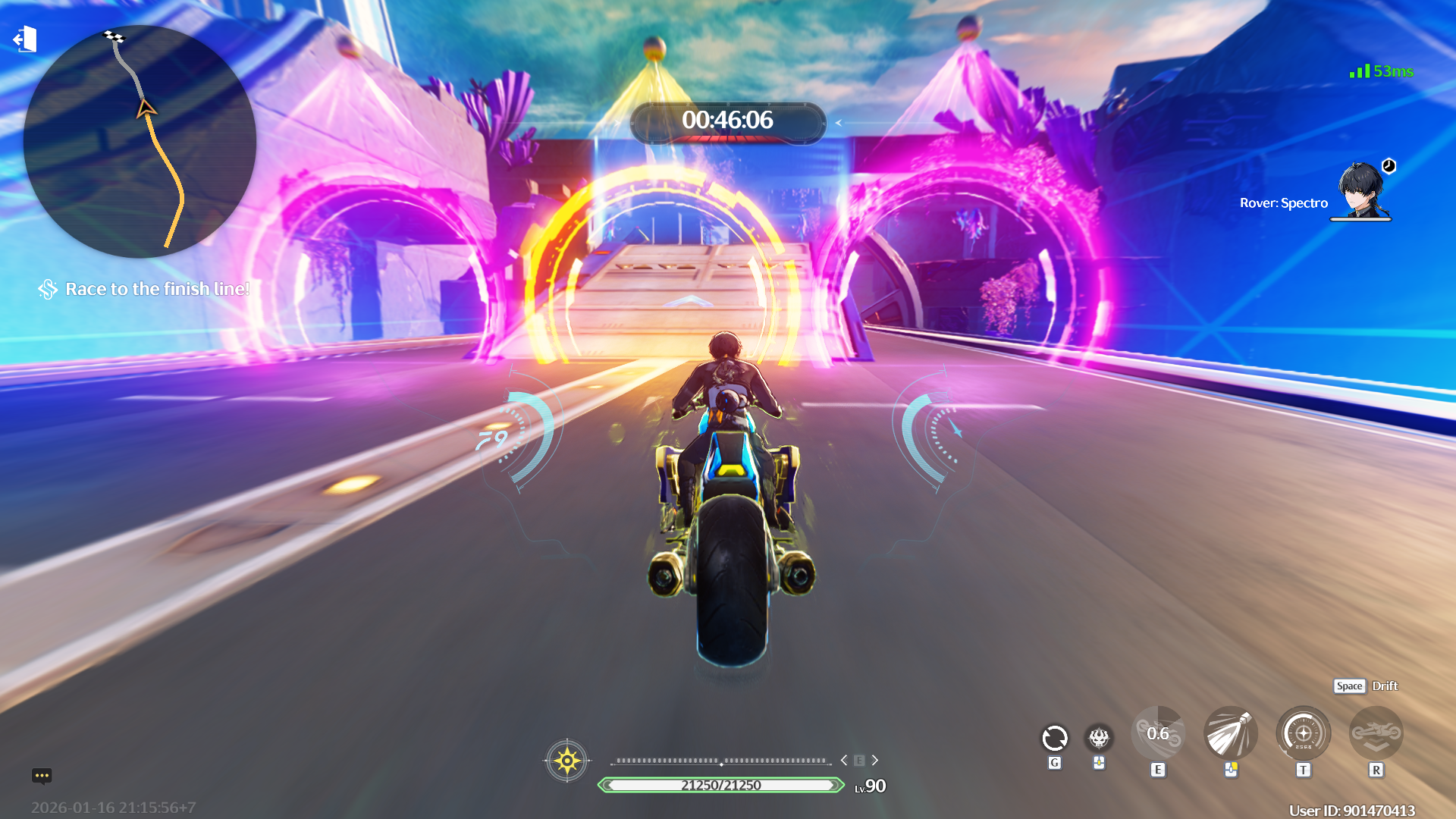 Obstacle racing mechanics with point accumulation.