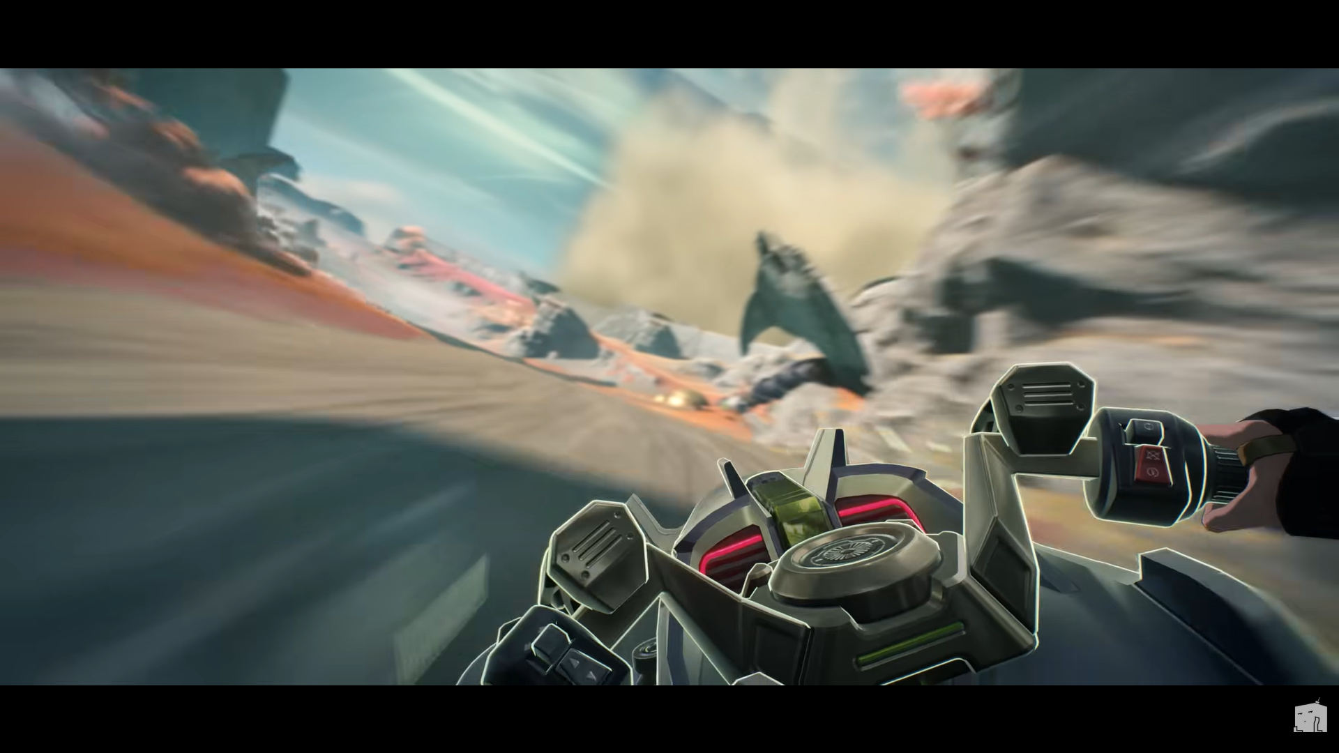 First-person view while riding the vehicle