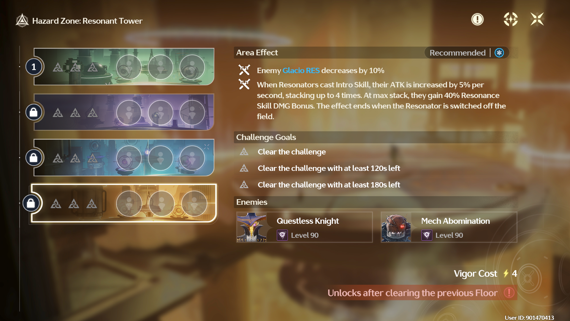 Resonant Tower Hazard Zone in Tower of Adversity Season 31