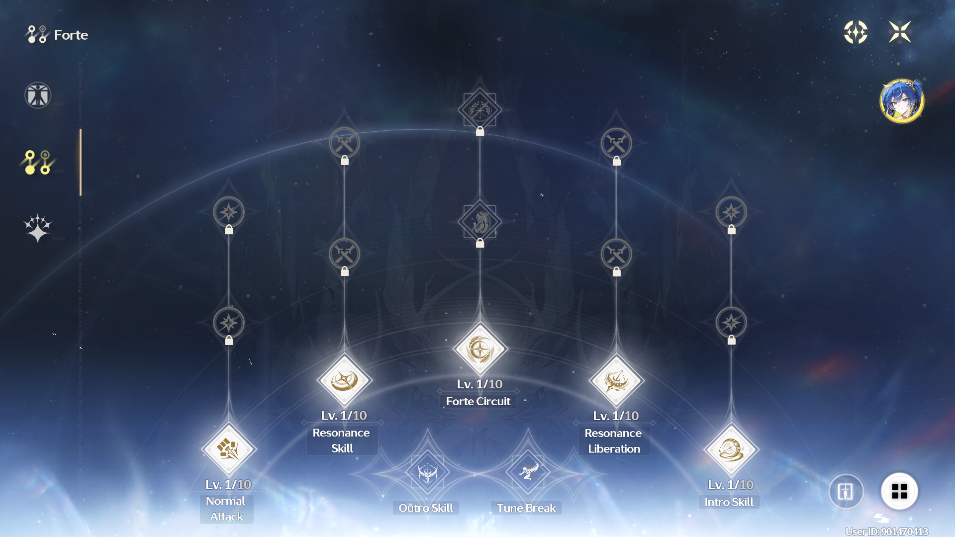 Iuno skill tree in Wuthering Waves