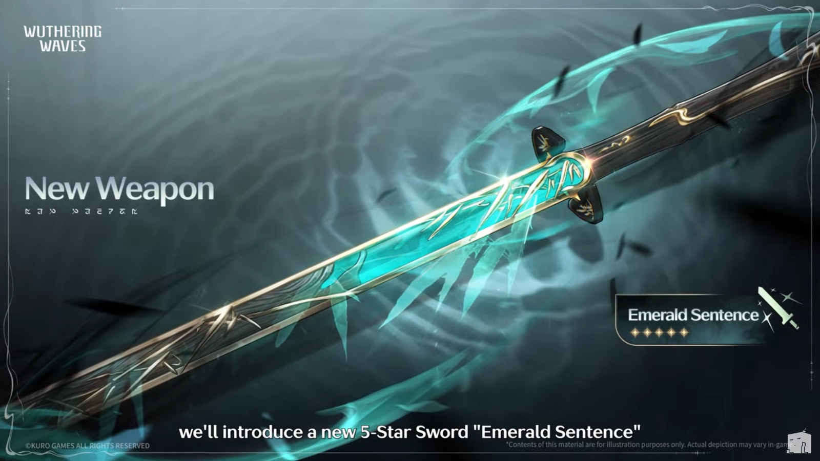 Emerald Sentence best weapon for Qiuyuan in Wuthering Waves