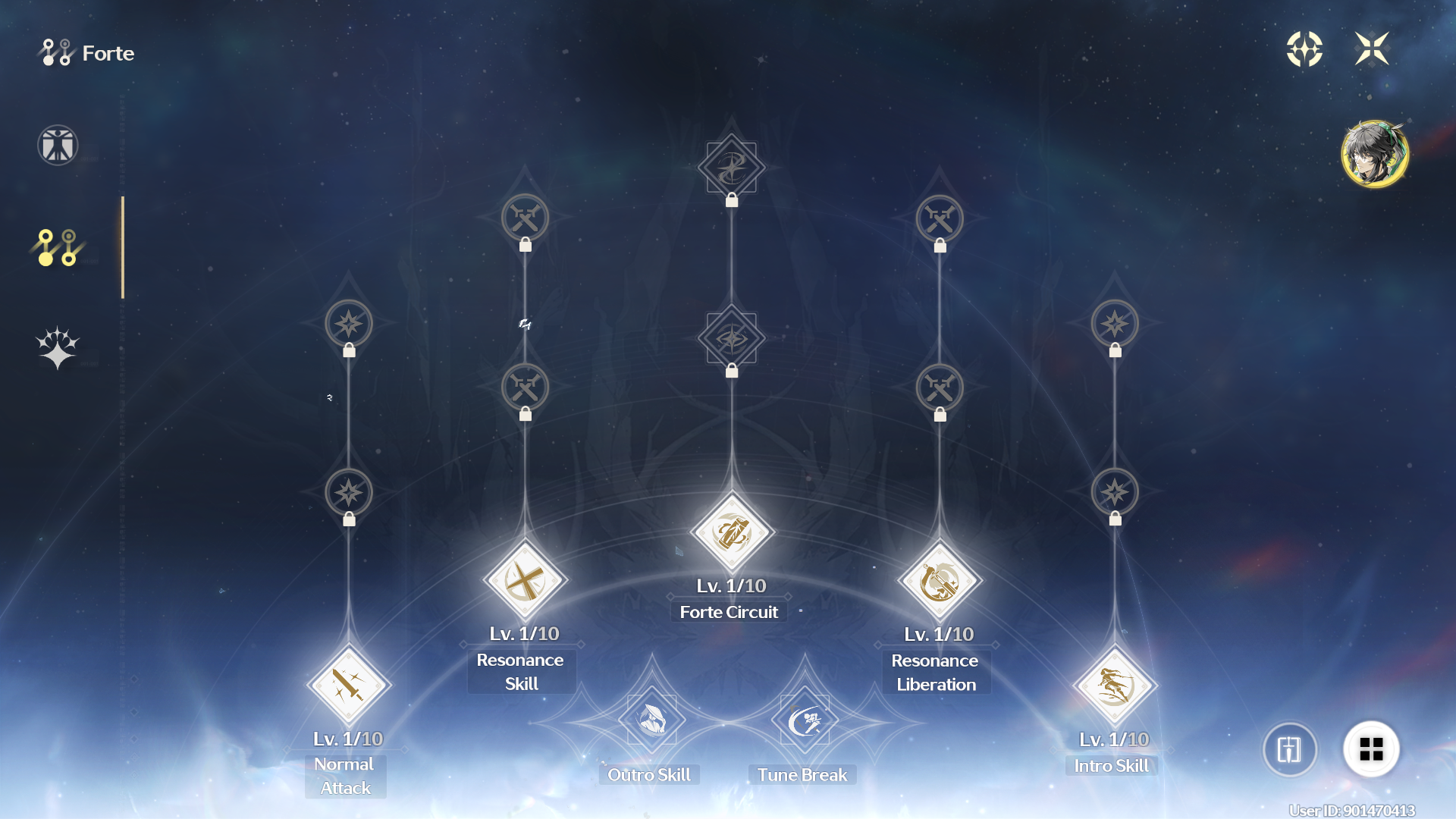 Qiuyuan skill tree in Wuthering Waves