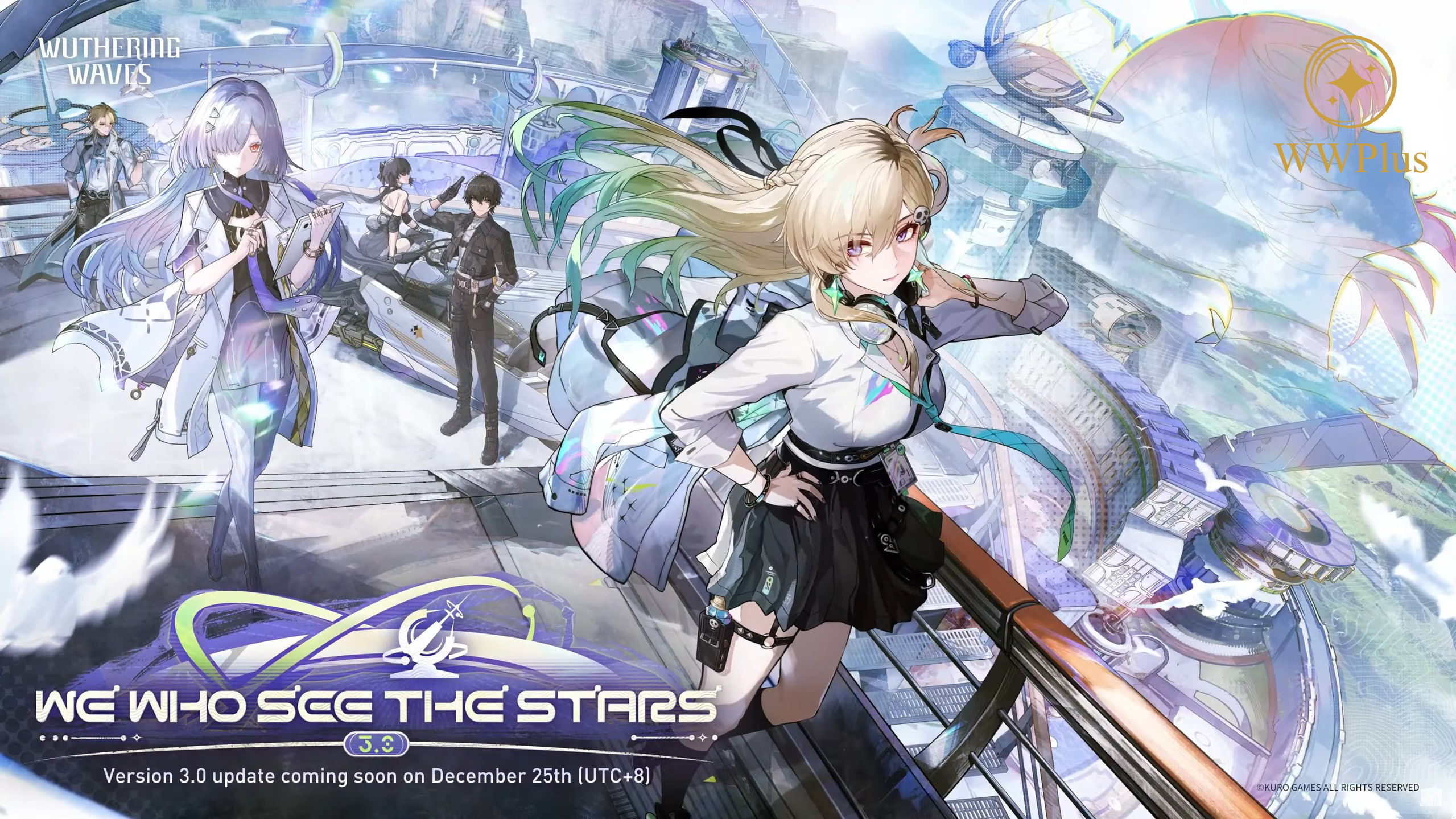 wuthering waves 3.0 main key art featuring